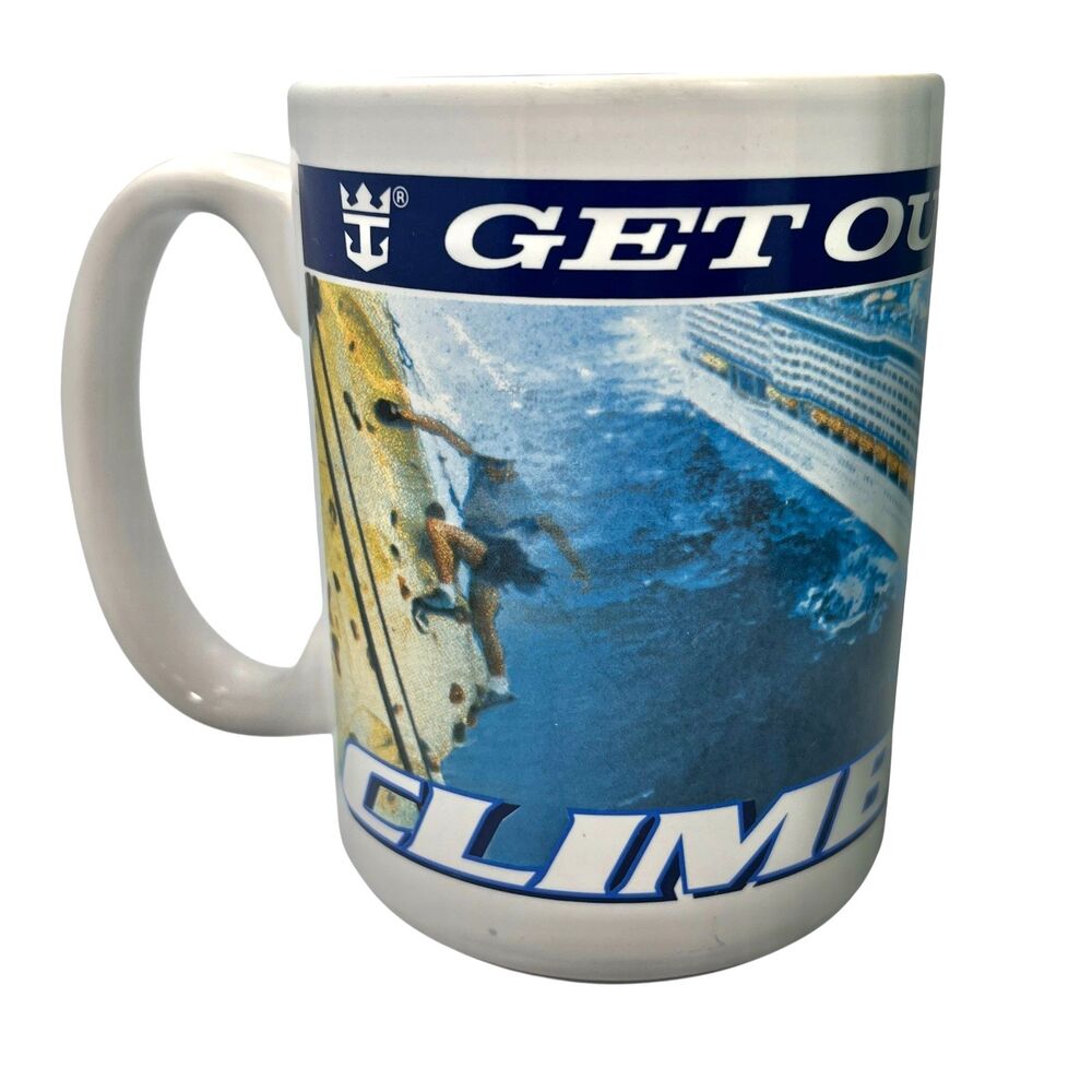 Vtg Navigator of Seas Royal Caribbean Cruise Line Coffee Cup Mug Climbing Wall